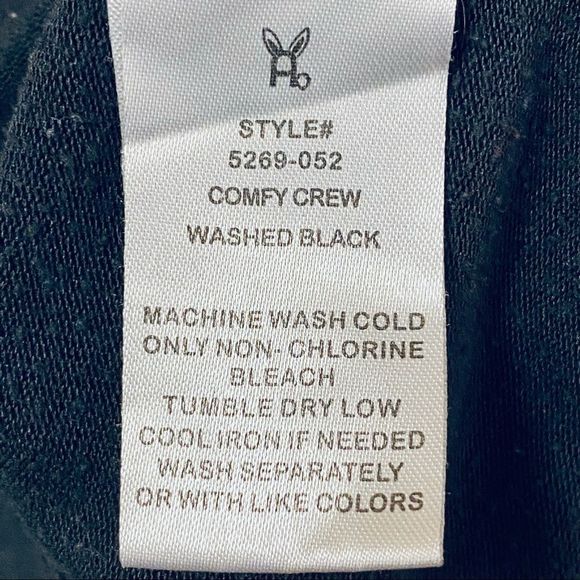 Rockets of Awesome Washed black crewneck soft long sleeve shirt top 10 12 - Picture 4 of 5